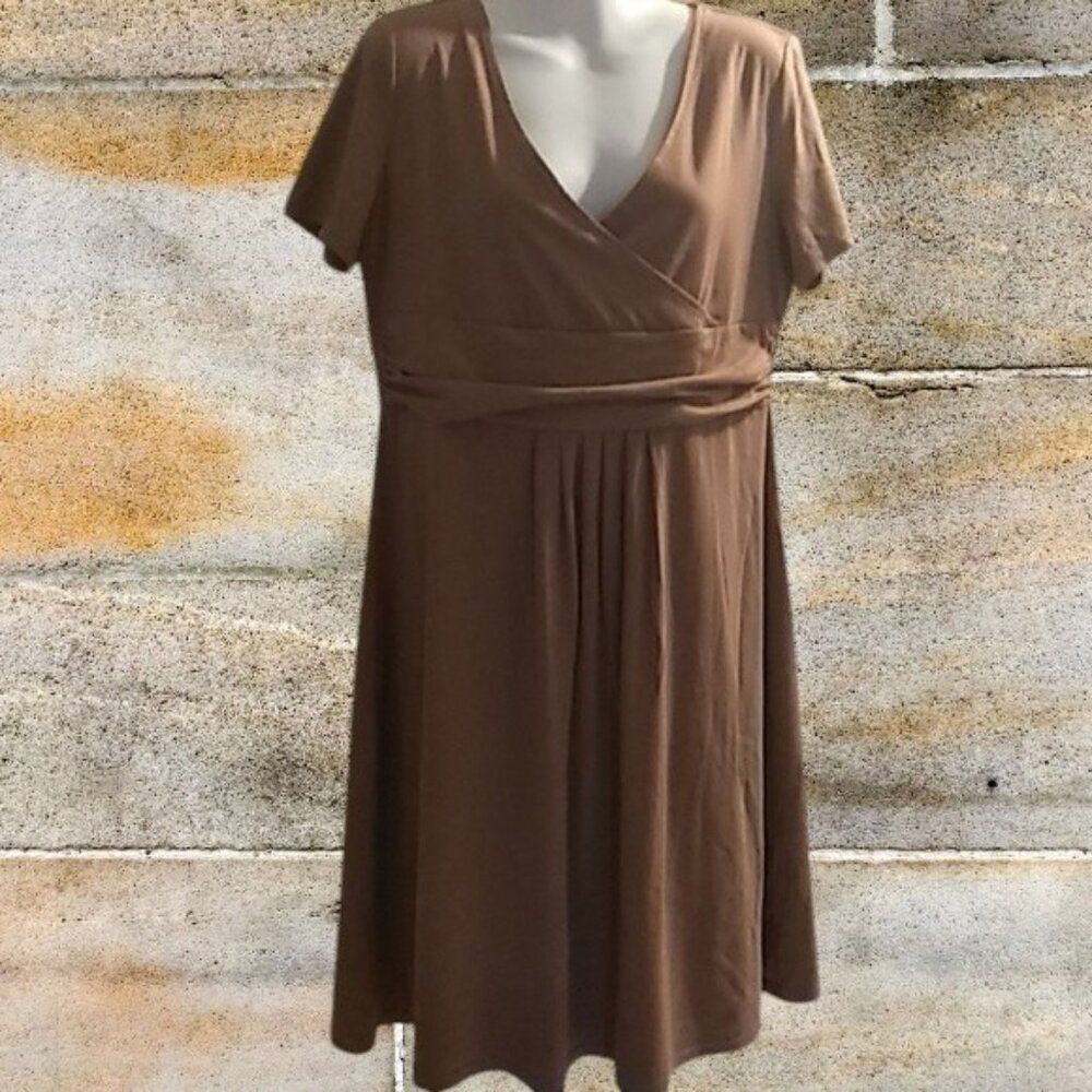 Natural Leather Color Dress Size X Large Neutral Comfortable Leisure